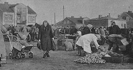 Bazar przy ul. Fiszera, rok 1957