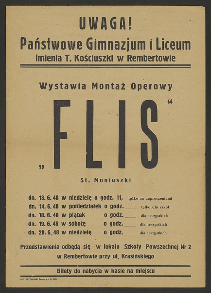 Afisz Rembertów 1948