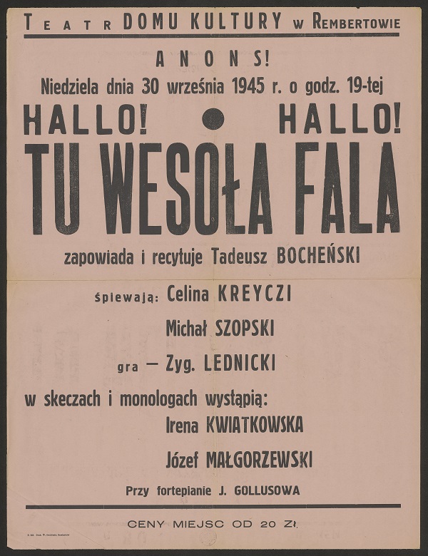 Afisz Rembertów 1945