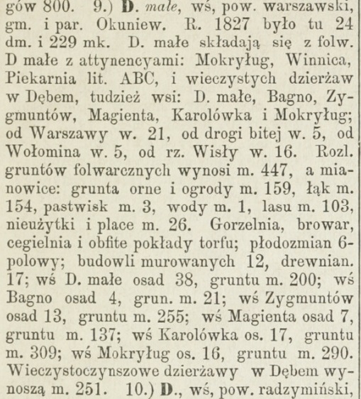 Dębe Małe 1914