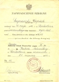 świadectwo szkoły p. Adamskiej