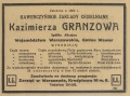reklama cegielni Granzowa 1925