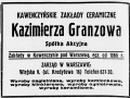 rekalma cegielni Granzowa 1932