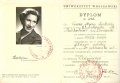 Dyplom ukończenia studiów 1956 Dyplom ukończenia studiów 1956