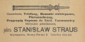 reklama zakładów Strausa z 1912 roku