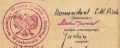 Pieczęć CWPiech1946 i podpis komendanta płk. Jurkina